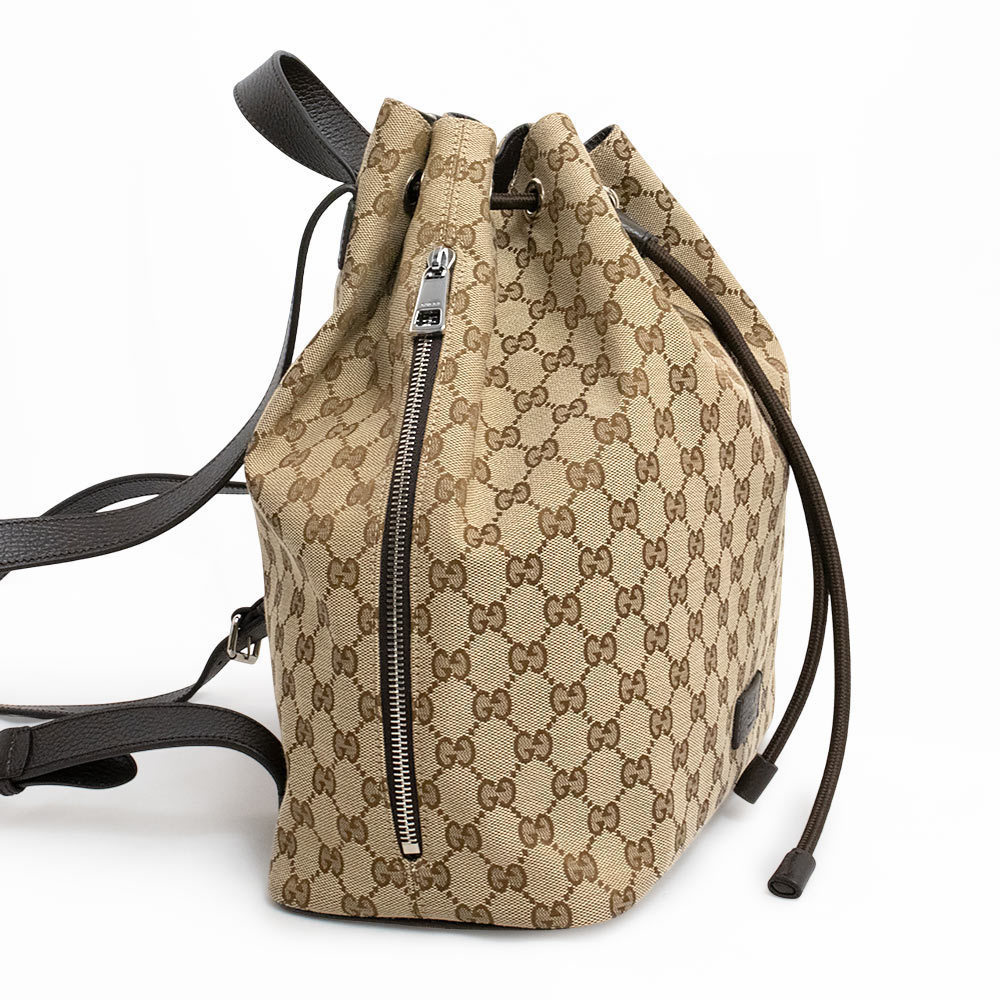 Gucci Backpack Drawstring Rucksack Daypack Gg Bei… - image 3